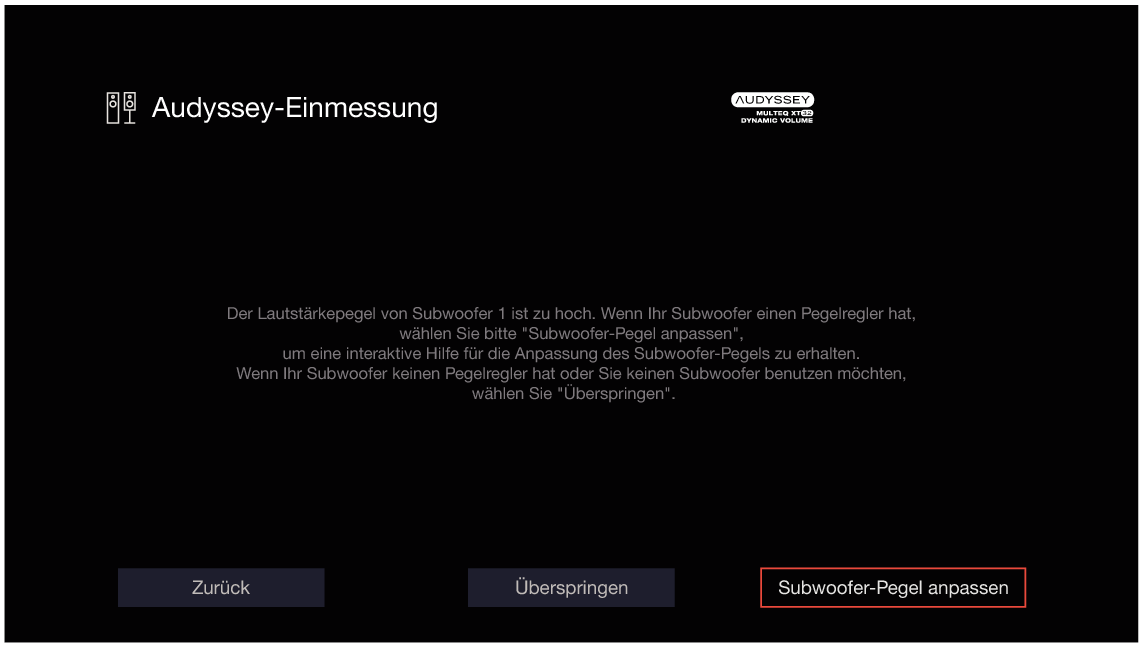 GUI Audyssey SW X38